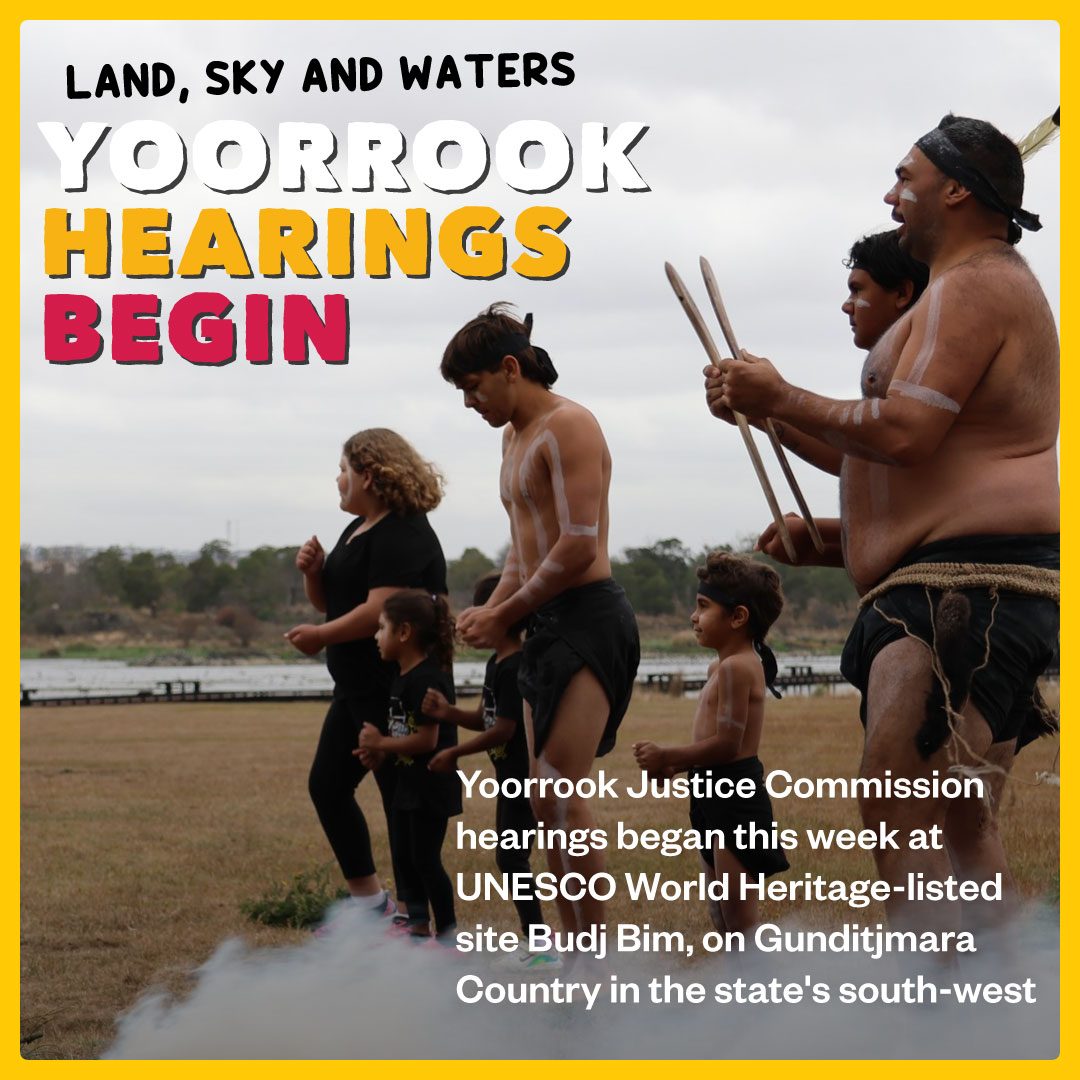 Land, sky and waters are fundamental to our story and truth-telling which will provide justice and solutions on our path forward. These hearings will run for three weeks until 29 April.