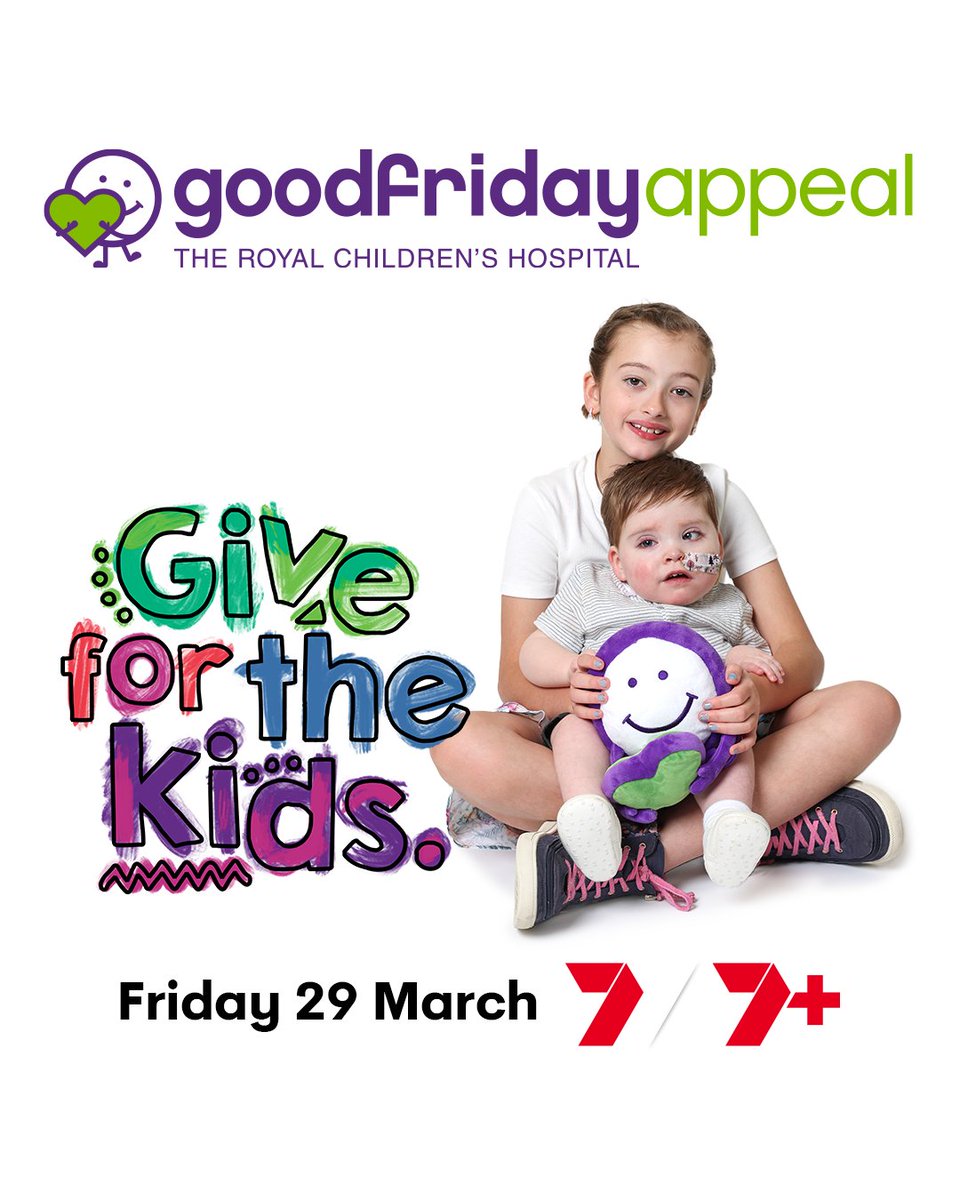 Two days to go for the @GoodFriAppeal ! 💜💚 Join us as some of the biggest names in Australian entertainment gather to raise money for @RCHMelbourne Live this Friday on @7plus Donate at goodfridayappeal.com.au