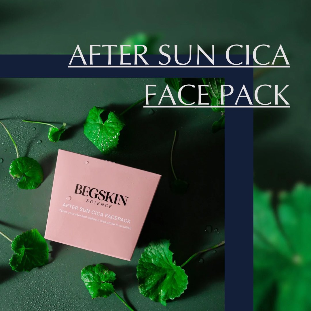■AFTER SUN CICA FACEPACK
販売価格：￥2,420（税込み）
容量：24枚

お出かけ後に使用することで、その日受けた肌ダメージによる
肌荒れを防いでくれるフェイスパックです。

日中外出してお肌のダメージが気になる方、ぜひお試しください🌙

begskin.com/c/facepacks/SF…