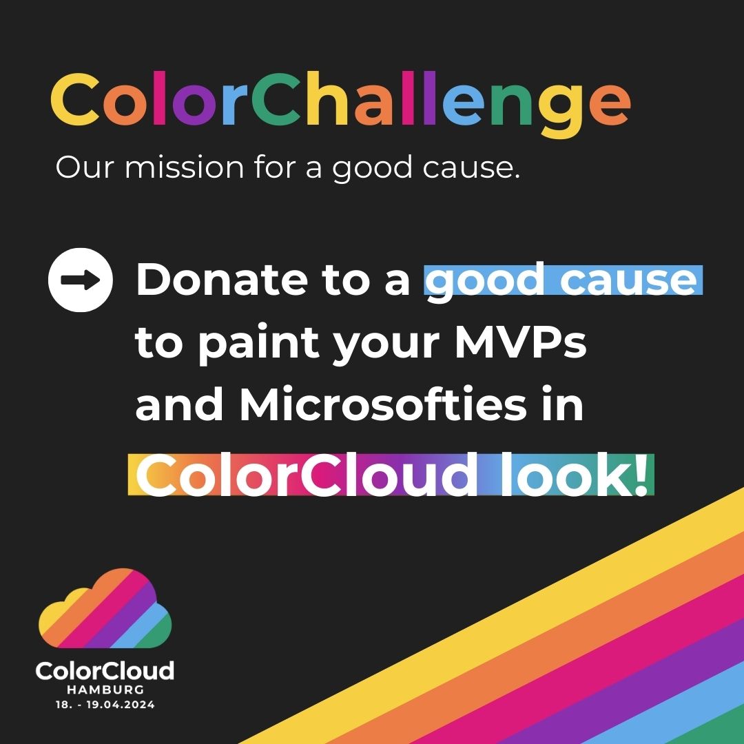 colorcloudrocks's tweet image. ColorChallenge🌈We always wanted ColorCloud to be not &quot;just&quot; another tech event. That&apos;s how the ColorChallenge was born - our big and colorful charity event! 🥳
Check out  lnkd.in/dfvPr7Xk
Thanks to everyone who donates!

#ColorCloud #ColorChallenge