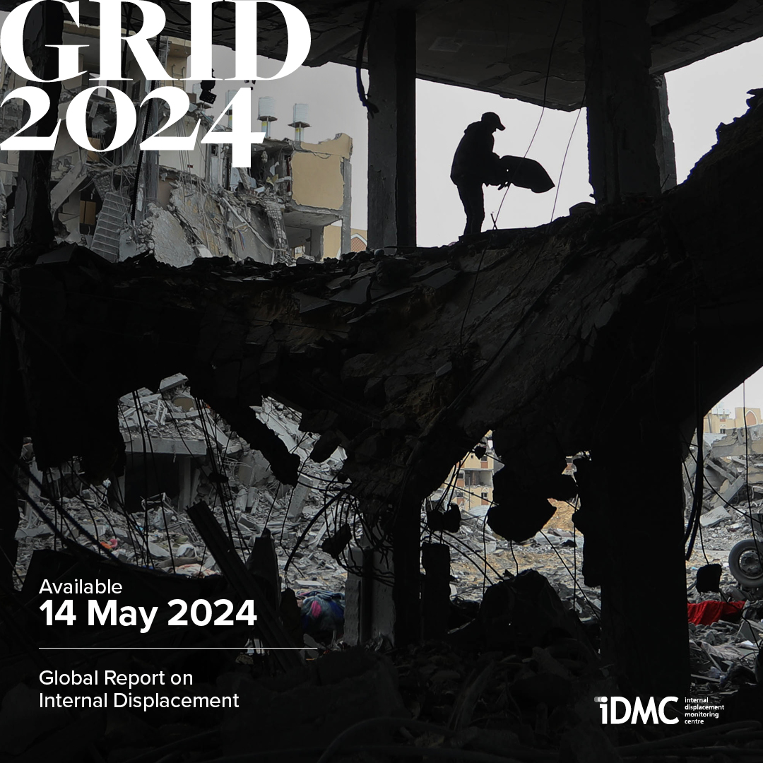 Mark your calendars! 🗓️

Our 2024 Global Report on Internal Displacement will be out on 14 May.

Get ready to dive into all the data, analysis, and insights on #internaldisplacement.

Stay tuned for more information!

#GRID2024