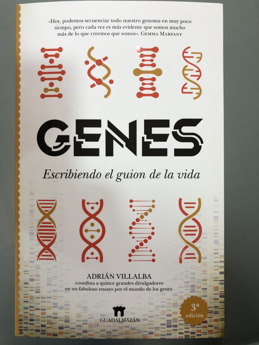 Amiguis, ya está aquí la tercera reimpresión de #GENES. Gracias a todos por vuestra confianza. 😊