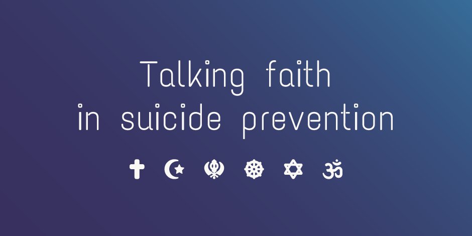 We are delighted to be launching or new resource “Talking Faith in Suicide Prevention” today at 12.30pm! Keep an eye out for the link when it goes live.