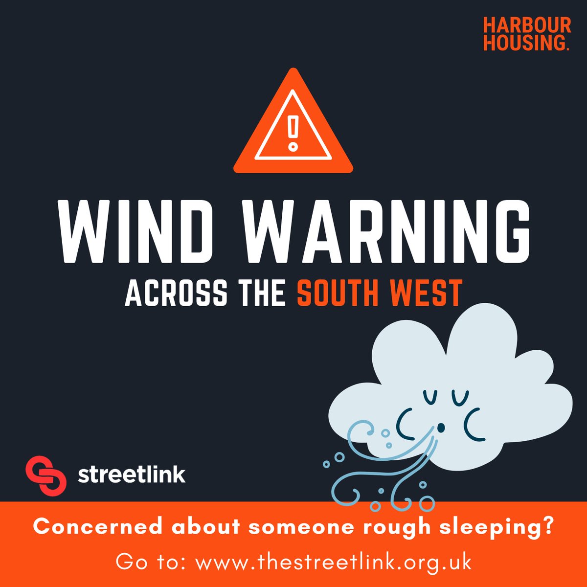 Ahead of the incoming yellow wind warning issued by @metofficeUK, consider those who are vulnerable, including people who are experiencing homelessness 💨 If you have concerns about someone who is rough sleeping, alert @StreetLink_ to help connect them with local support 📲