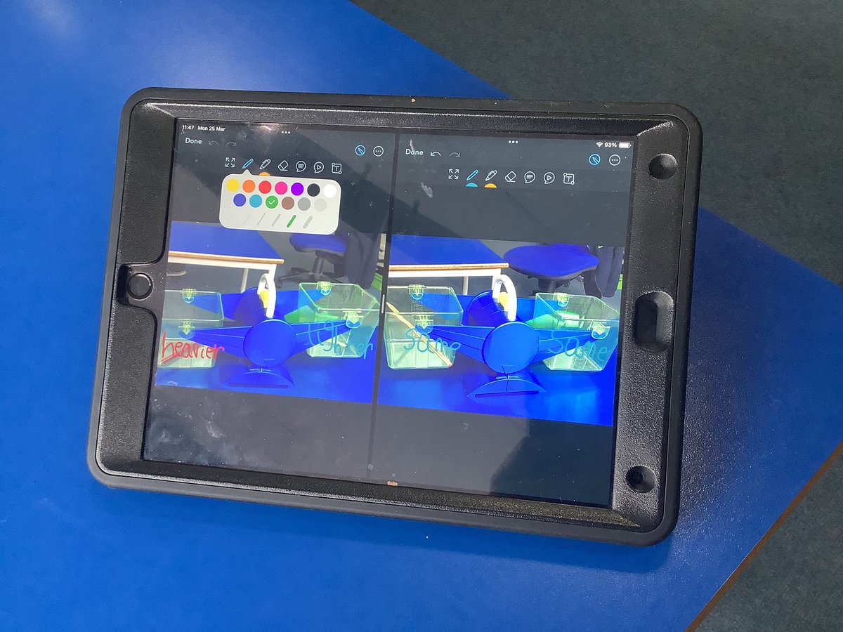 In Year 1 this week <a href="/Mr_JBenham/">Mr J Benham</a> was amazed by the problem solving skills of one of his children. The child split the screen and had <a href="/Showbie/">Showbie</a> open on both sides so that two photos could be seen and marked at the same time. <a href="/KentBexleyRTC/">Kent and Bexley Apple Regional Training Centre</a> <a href="/AppleEDU/">Apple Education</a>