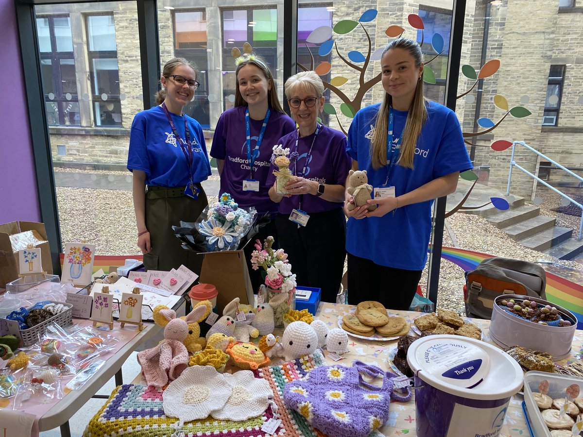 Make sure you #hop along & see Evie & friends on the concourse at BRI today for everything #Easter #raffle #bakesale #tombola fundraising in conjunction with @MindCharity bring your money, there's lots to buy @BTHFT @BiBresearch