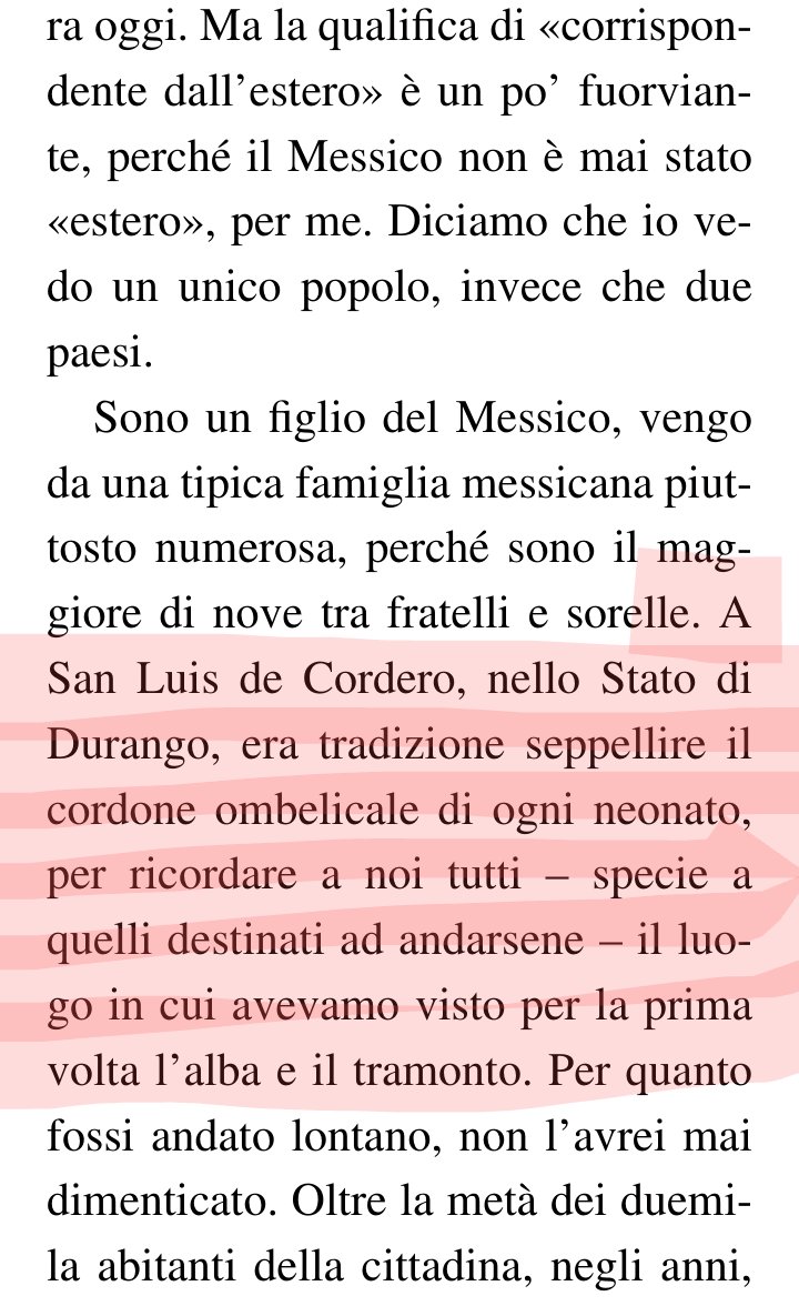 "... per ricordare a noi tutti il luogo in cui avevamo visto per la prima volta l'alba e il tramonto."

da "Mezzanotte in Messico" di Alfredo Corchado, 2015, <a href="/Mondadori/">Mondadori</a>