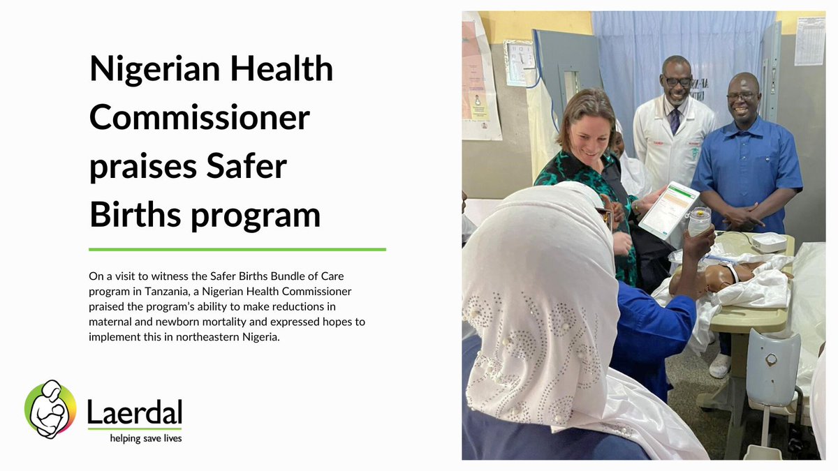 Momentum continues as Nigeria considers implementation of Safer Births Bundle of Care, during a trip to witness the program in action in Tanzania. 👉Catch up on the latest updates here: laerdalglobalhealth.com/Resources/news… #saferbirths #nigerian #globalhealth #maternalhealth #neonatology