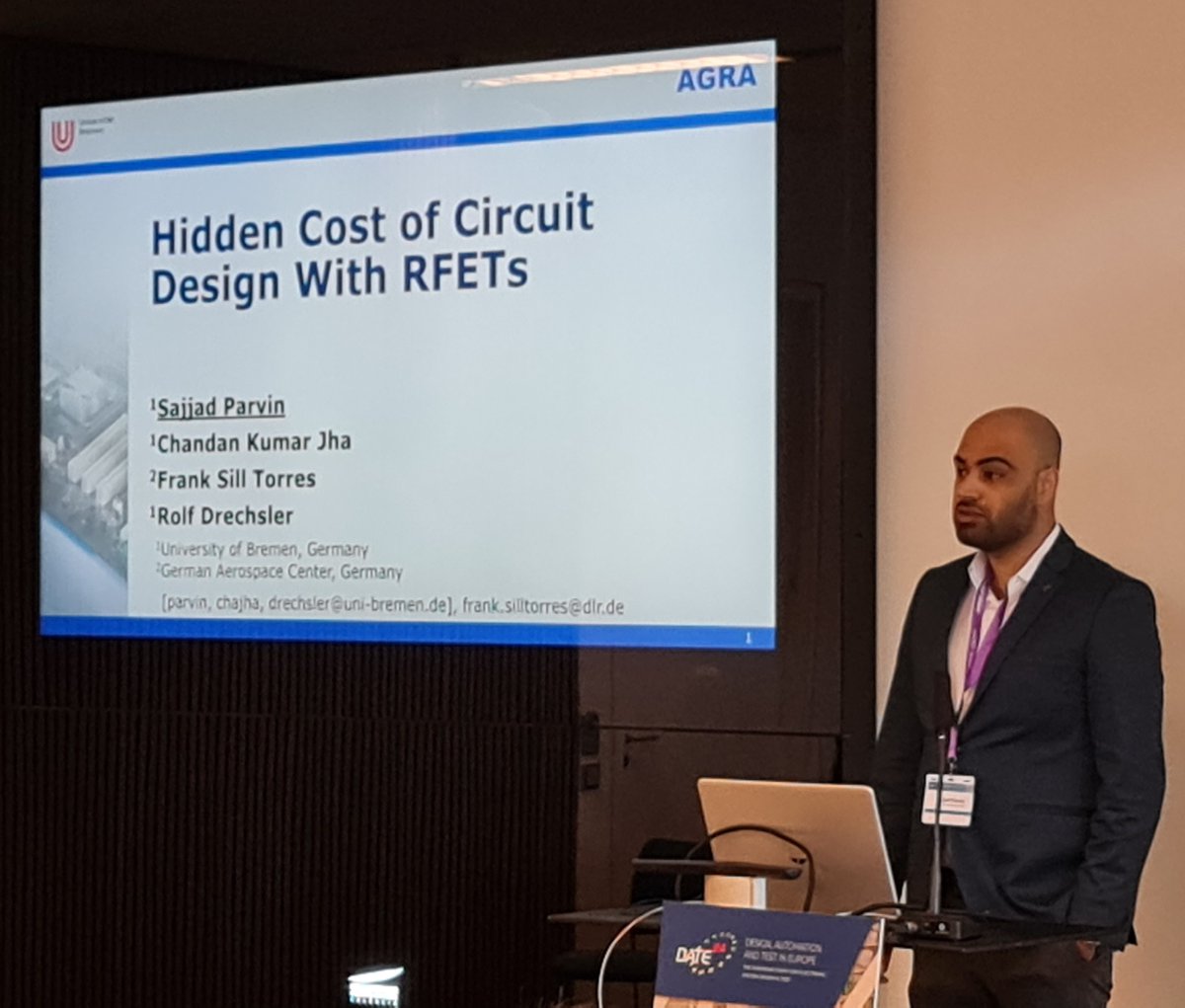Rolf_Drechsler's tweet photo. #DATE2024 - Sajjad Parvin from @agra_uni_bremen presenting on "Hidden Cost of Circuit Design with RFETs" https://t.co/7KSzS4Vfow @DFKI @DSC_unibremen
#dateconf @DateConference @SstuParstu https://t.co/ElPum5zaBU