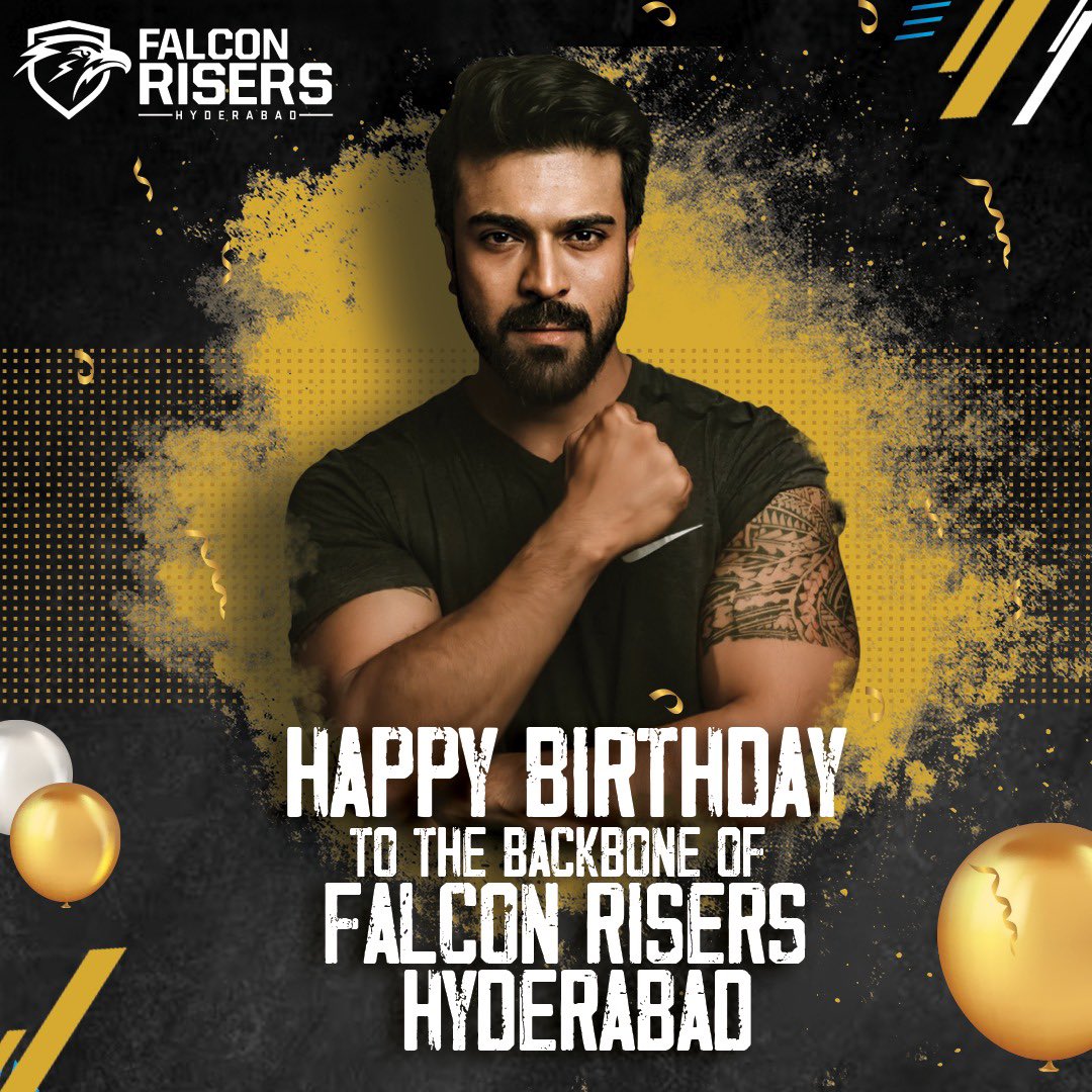 Happy Birthday to our soaring star, @alwaysramcharan 🎉✨ 
May your journey with Falcon Risers be filled with even greater heights and endless success.

#happybirthdayramcharan