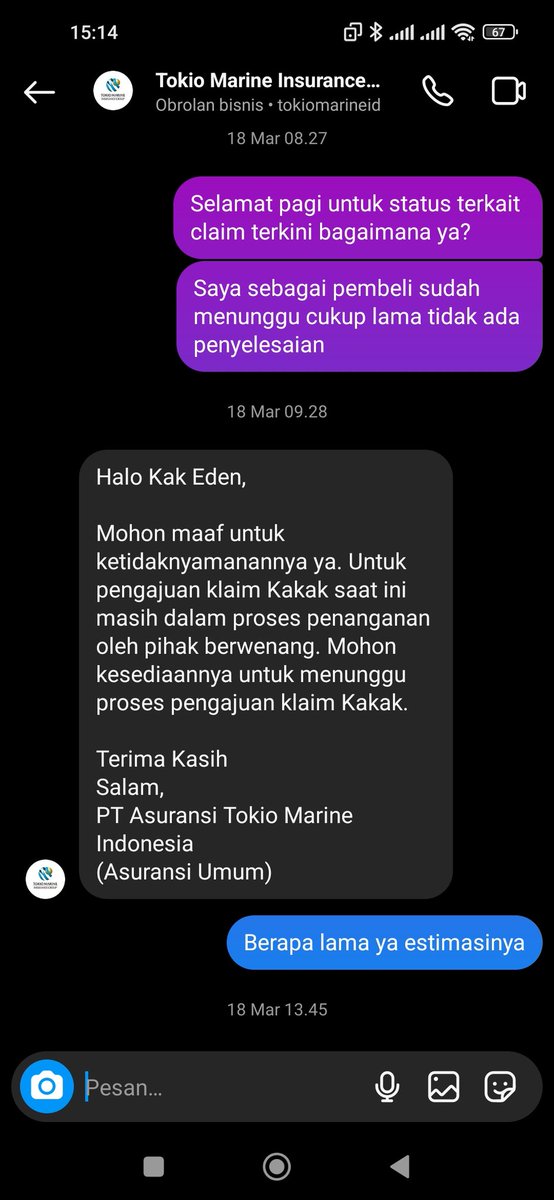 RichieApriles's tweet photo. BUKTI CHAT SAMA PIHAK ASURANSI BAHWA KLAIM SUDAH DI SETUJUI

INI TOKOPEDIA EMANG SUKA NAHAN DANA DANA REFUND ORANG LAIN ATAU GIMANA? @tokopedia @TokopediaCare 

BUANG BUANG WAKTU KALAU URUSAN BARANG HILANG SAMA MARKETPLACE SATU INI https://t.co/J4Co1Dk1Lg