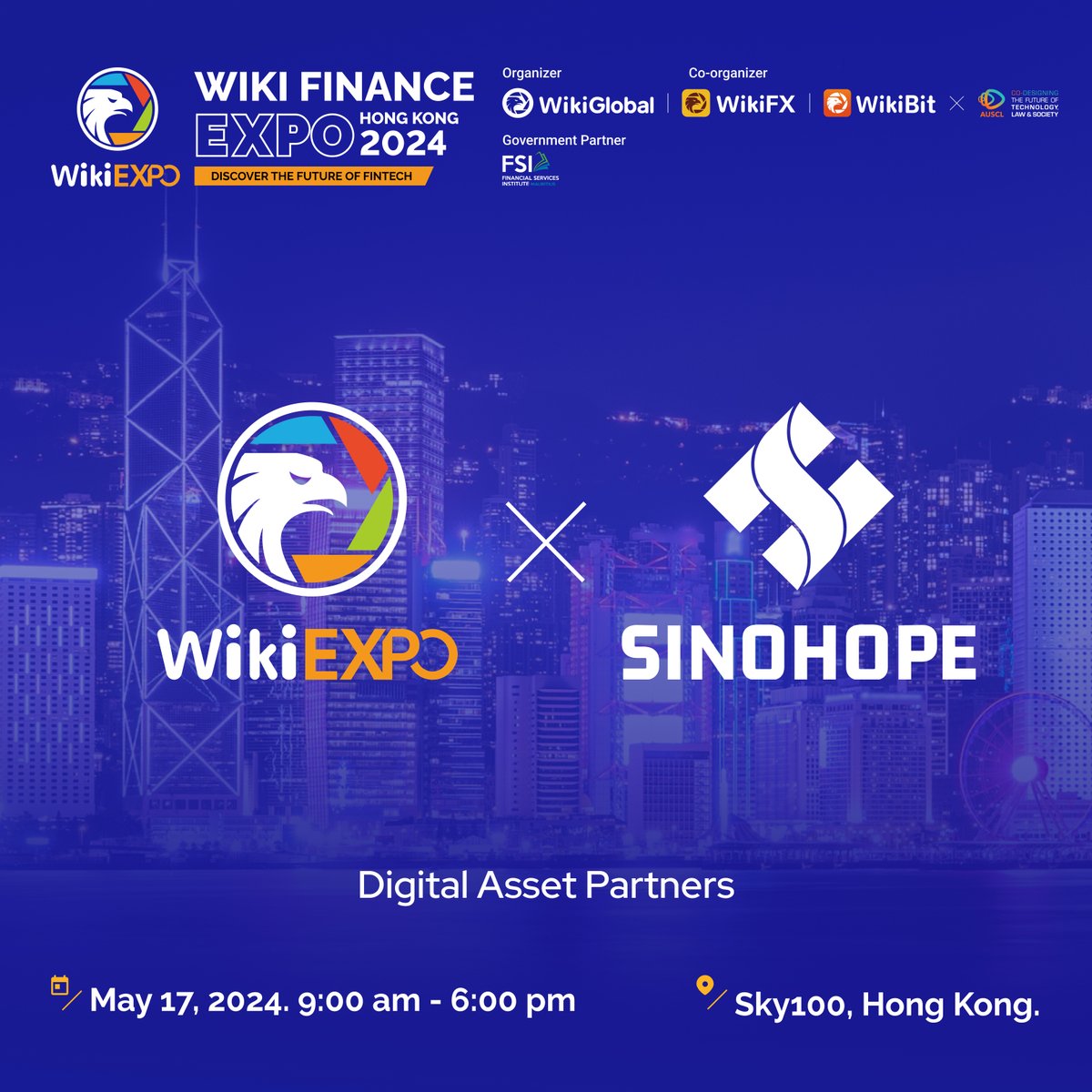 Catch @SinohopeGroup ,Digital Asset Partners at #WikiEXPO HongKong. Sinohope, a Hong Kong listed company (1611.HK). 👉👉👉Free Tickets：lnkd.in/gQfZnGQj