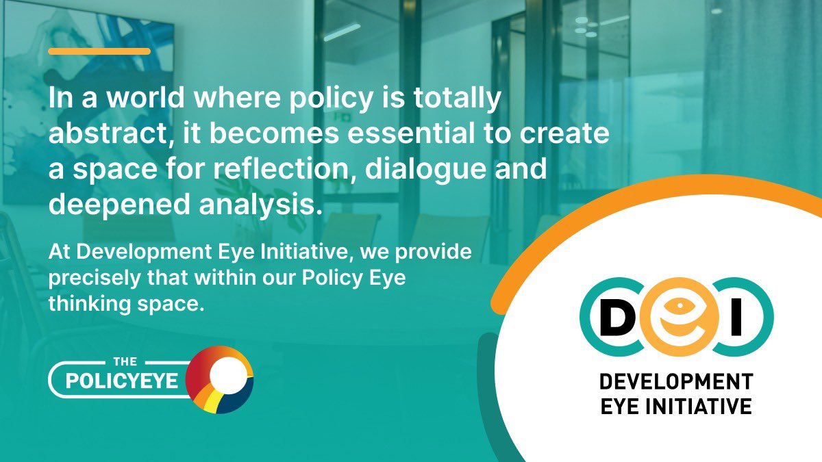 Navigate the abstract world of policy with us at DEI. 
Step into our Policy Eye thinking space for reflection, dialogue, and deepened analysis. 
#PolicyInsights #DevelopmentEye 

Visit website for more info: developmenteye.org/the-policy-eye/