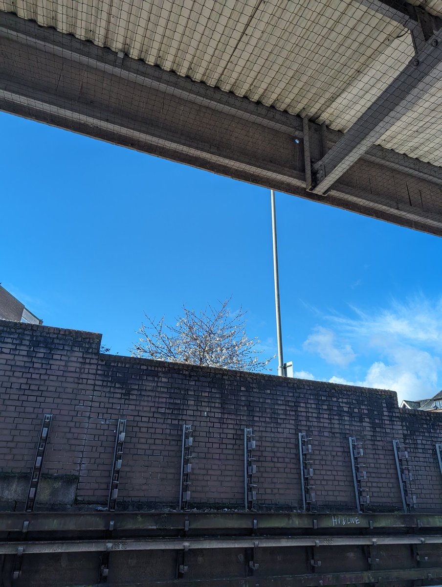 Blue sky and sunshine to compliment the springtime blossom in Tonbridge this morning