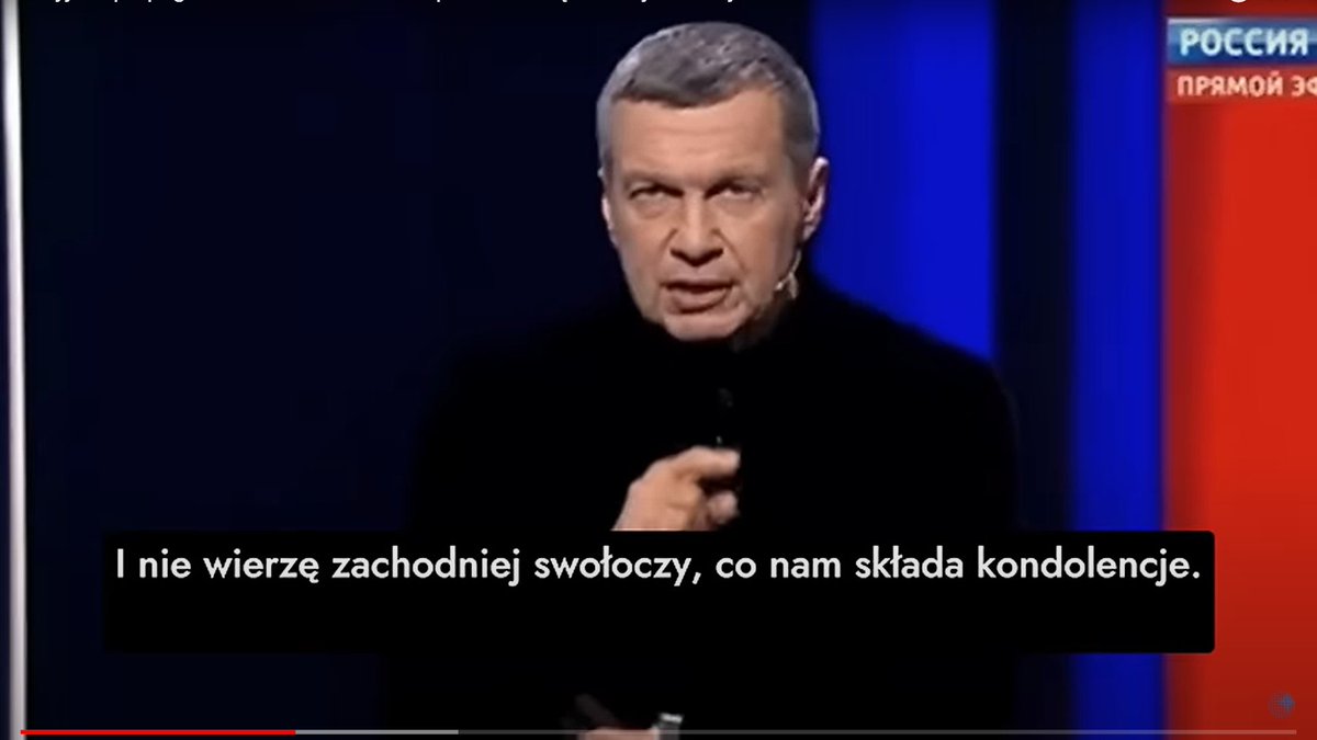 Pawel Reszka (@reszkapawel) on Twitter photo Filar 🇷🇺propagandy W. Sołowiow
"Nie wierzę zachodniej swołoczy, co składa nam kondolencje. Czeskie, brytyjskie, francuskie szumowiny, dranie z Niemiec dostarczacie bron żeby zabijać Rosjan. Teraz zabiliście ponad 100 osób w Corcus City. Powinniście się cieszyć".
Całość <a href="/OSW_pl/">OSW – Ośrodek Studiów Wschodnich</a> Filar 🇷🇺propagandy W. Sołowiow
"Nie wierzę zachodniej swołoczy, co składa nam kondolencje. Czeskie, brytyjskie, francuskie szumowiny, dranie z Niemiec dostarczacie bron żeby zabijać Rosjan. Teraz zabiliście ponad 100 osób w Corcus City. Powinniście się cieszyć".
Całość <a href="/OSW_pl/">OSW – Ośrodek Studiów Wschodnich</a>