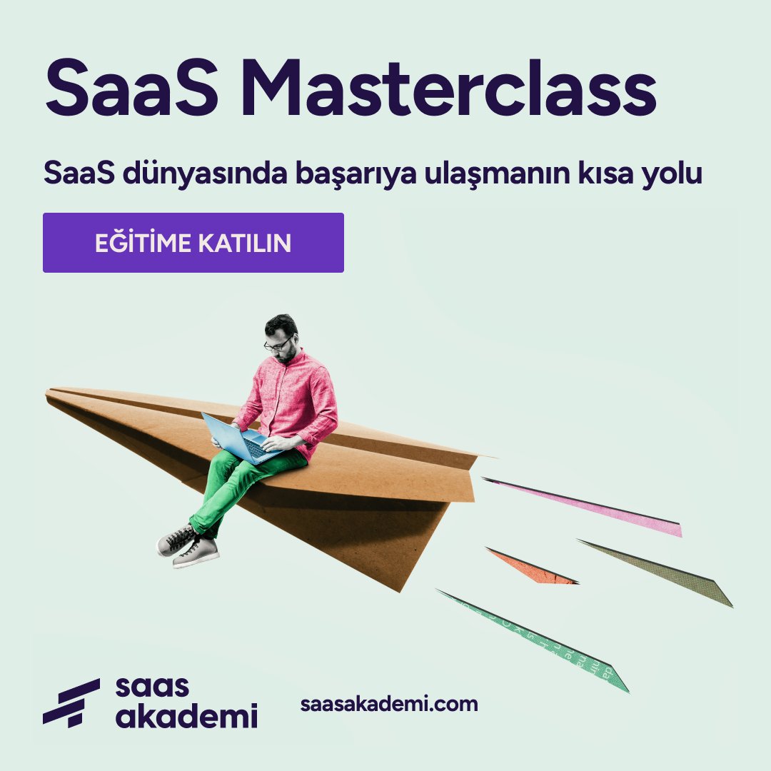 Uzun zamandır planladığımız SaaS Akademi'yi, SaaS Masterclass ile başlatıyoruz. Toplam 10 oturumda 18 saatlik eğitim ve programa ek olarak konuk konuşmacılar ve başarı hikayeleri SaaS Masterclass'da. SaaS Growth konusunda Türkiye'nin en iyi programı olma amacı taşıyoruz. 👇