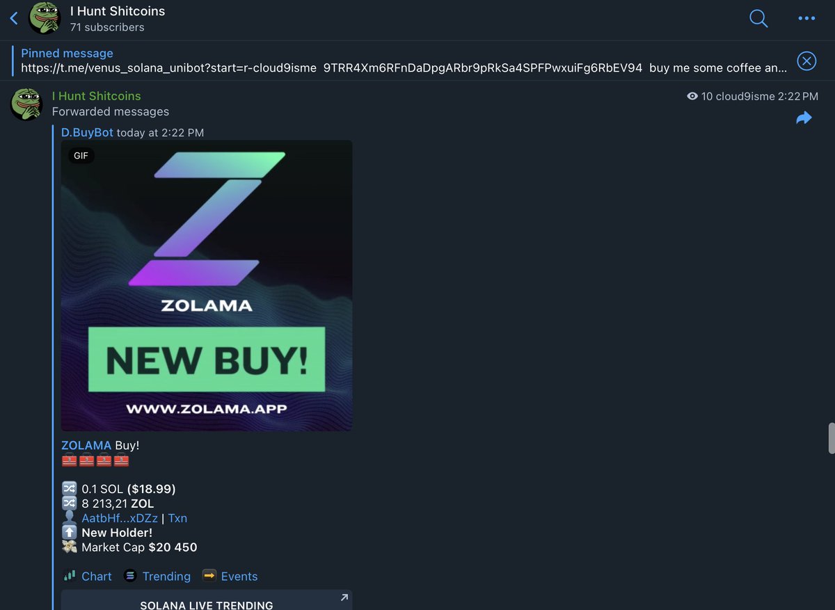 ihuntshitcoin's tweet photo. $ZOL $ZOLAMA i think it tapped 800k mcap, that's 40x 
 currently chilling at 600k mcap range 🤝 https://t.co/iCNehYlG0a