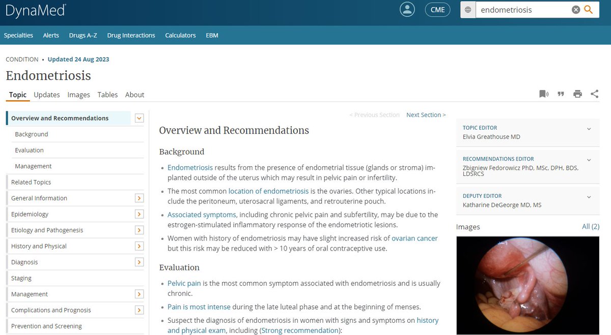 March is #EndometriosisAwarenessMonth DynaMed provides the latest evidence for the diagnosis & management of this condition. Access on your computer: bit.ly/3vs3ILI or via the App: bit.ly/3PG4DPr. An OpenAthens account is required: bit.ly/3sGsVA8 🖥️📱🔍