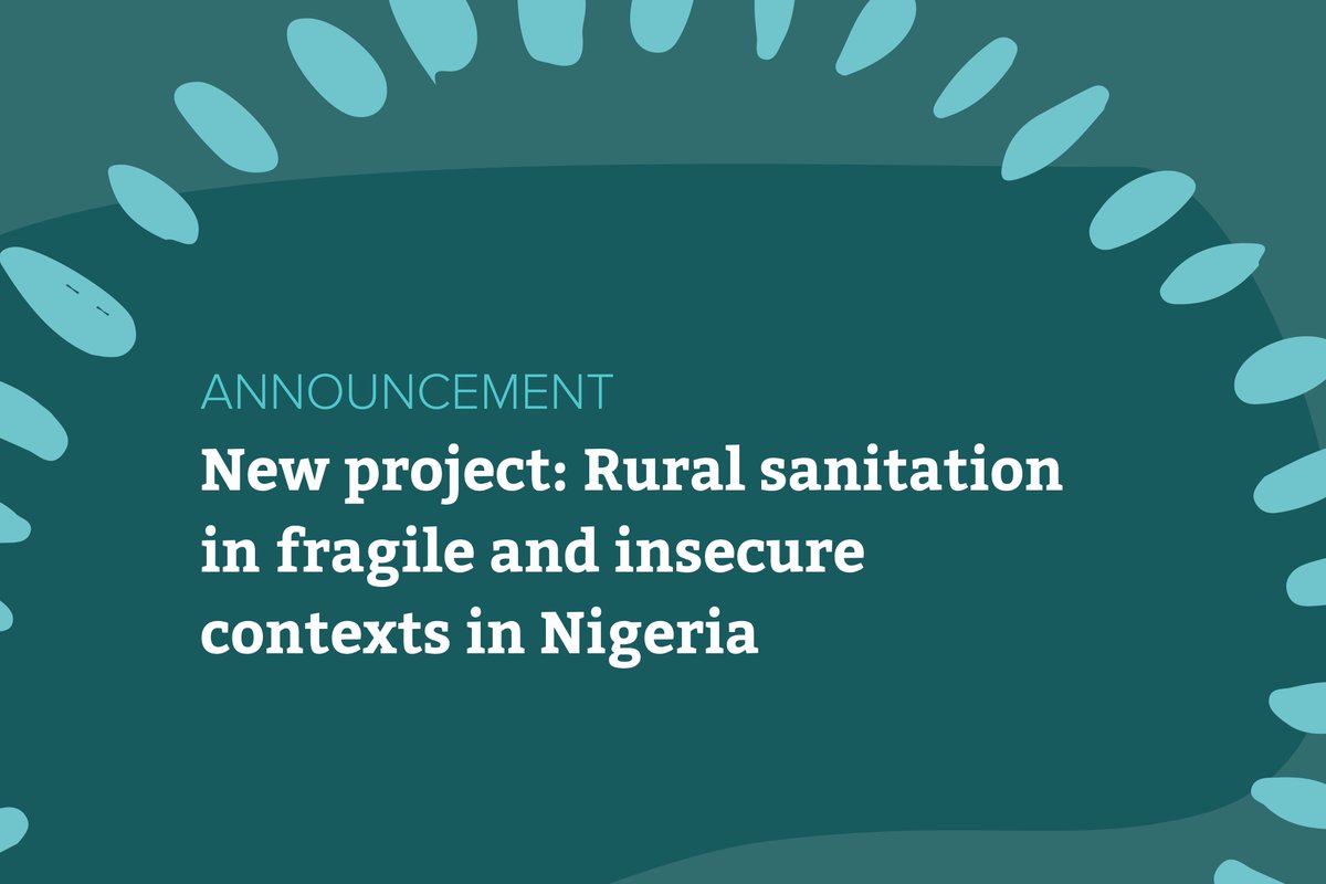 We've recently partnered with @selfhelpafrica @Toiletpride on a new project “FragileSAN” focusing on rural sanitation in fragile and insecure contexts in Nigeria, funded by USAID (WASHPaLS #2) Find out more ➡️sanitationlearninghub.org/announcement/n… #WASHTwitter