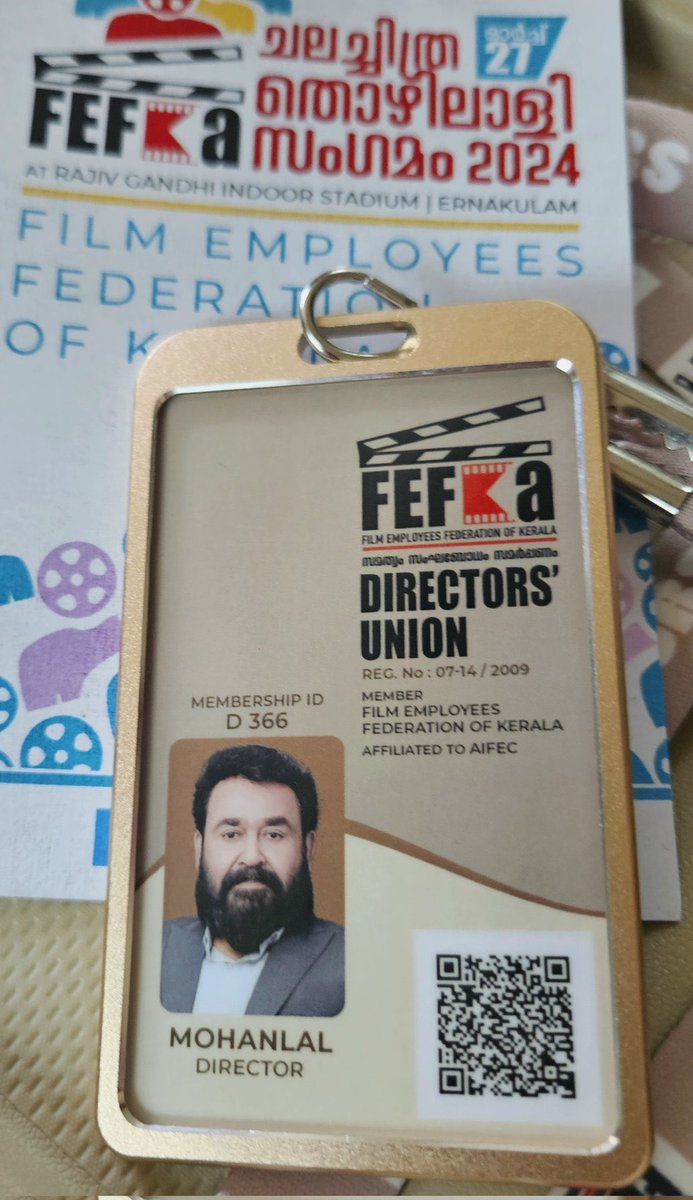 As #Barroz @Mohanlal’s directorial debut gets ready the star gets membership of Directors Union - #FEFKA
