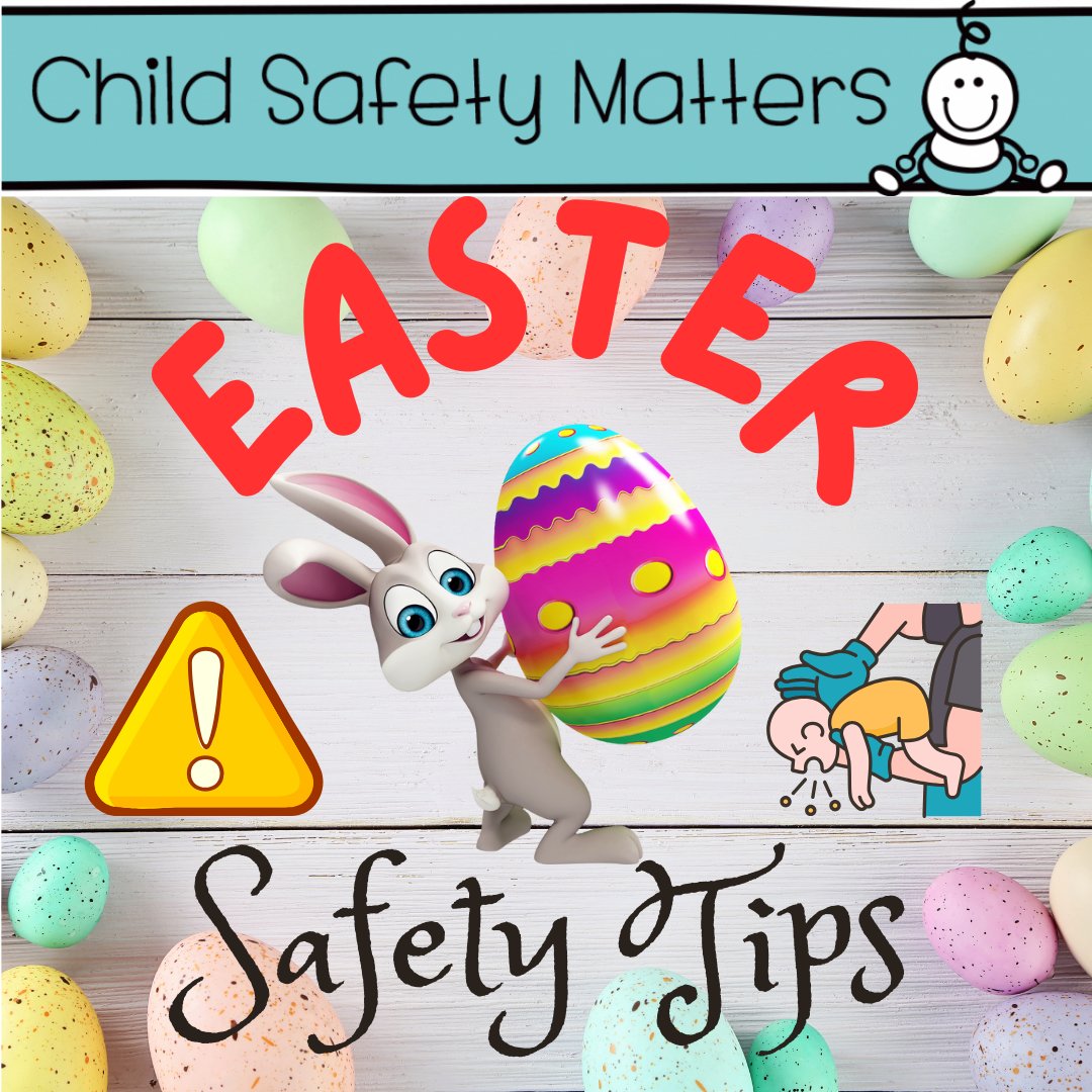 🐰 It's almost EASTER 🐰 Tips to help you have a fun and safe Easter Weekend with the little ones: 🐣 Avoid MINI EGGS as they can easily block a young child's airway 🐣 Watch out for small toys inside easter eggs - they may be a choking risk 🐣 Supervise children when eating