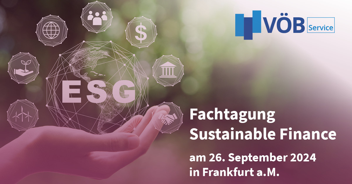 Die Sustainable Finance-Regulierung und -Aufsichtserfordernisse durchdringen zunehmend jeden Bereich des Bankgeschäfts… Auf unserer Fachtagung „Sustainable Finance – was Banken müssen, die EU will und Kunden herausfordert!" am 26. September 2024 in Frankfurt möchte wir mit Ihnen