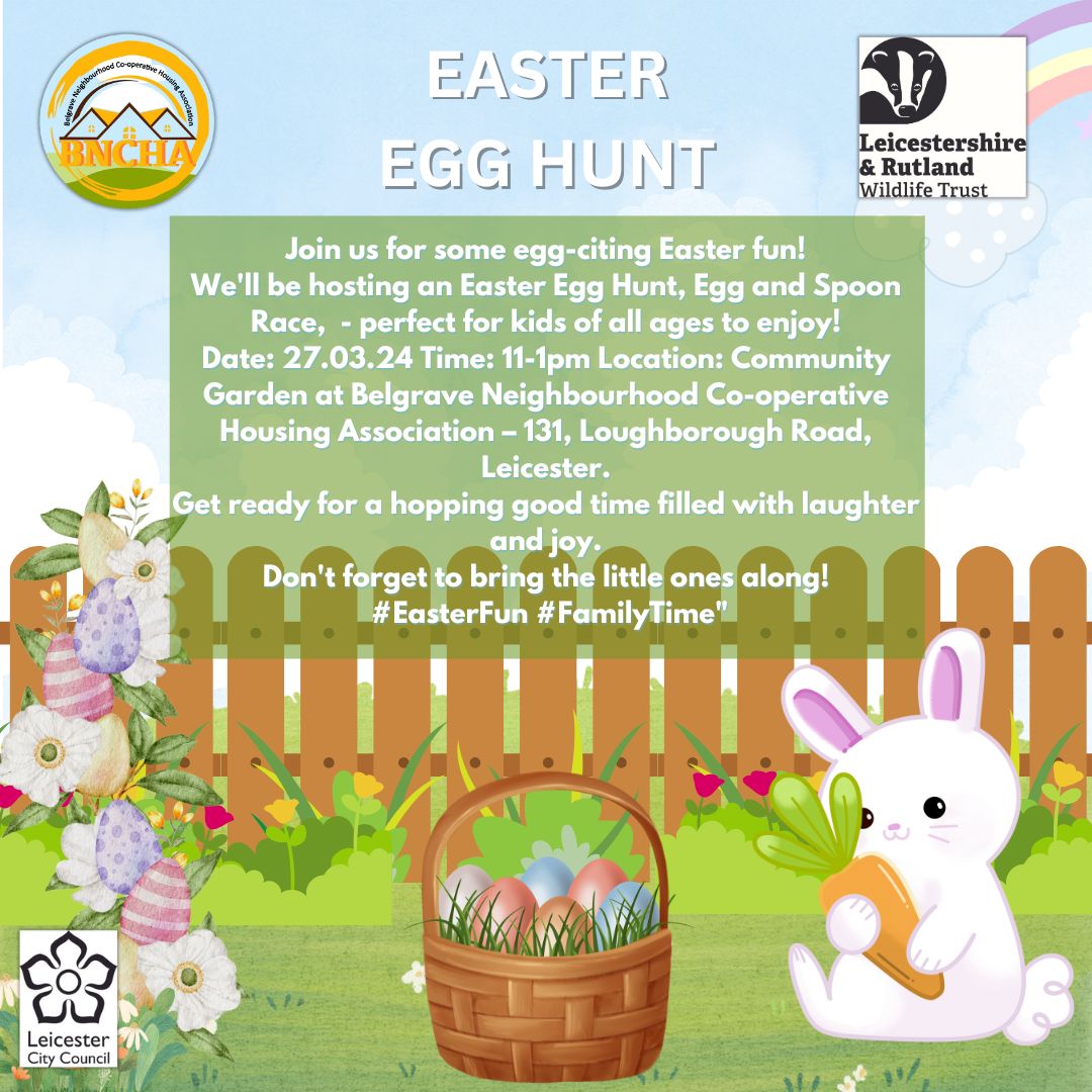 Don't forget we have our Easter Egg Hunt today. We're keeping our fingers crossed for good weather. Come and join us regardless.