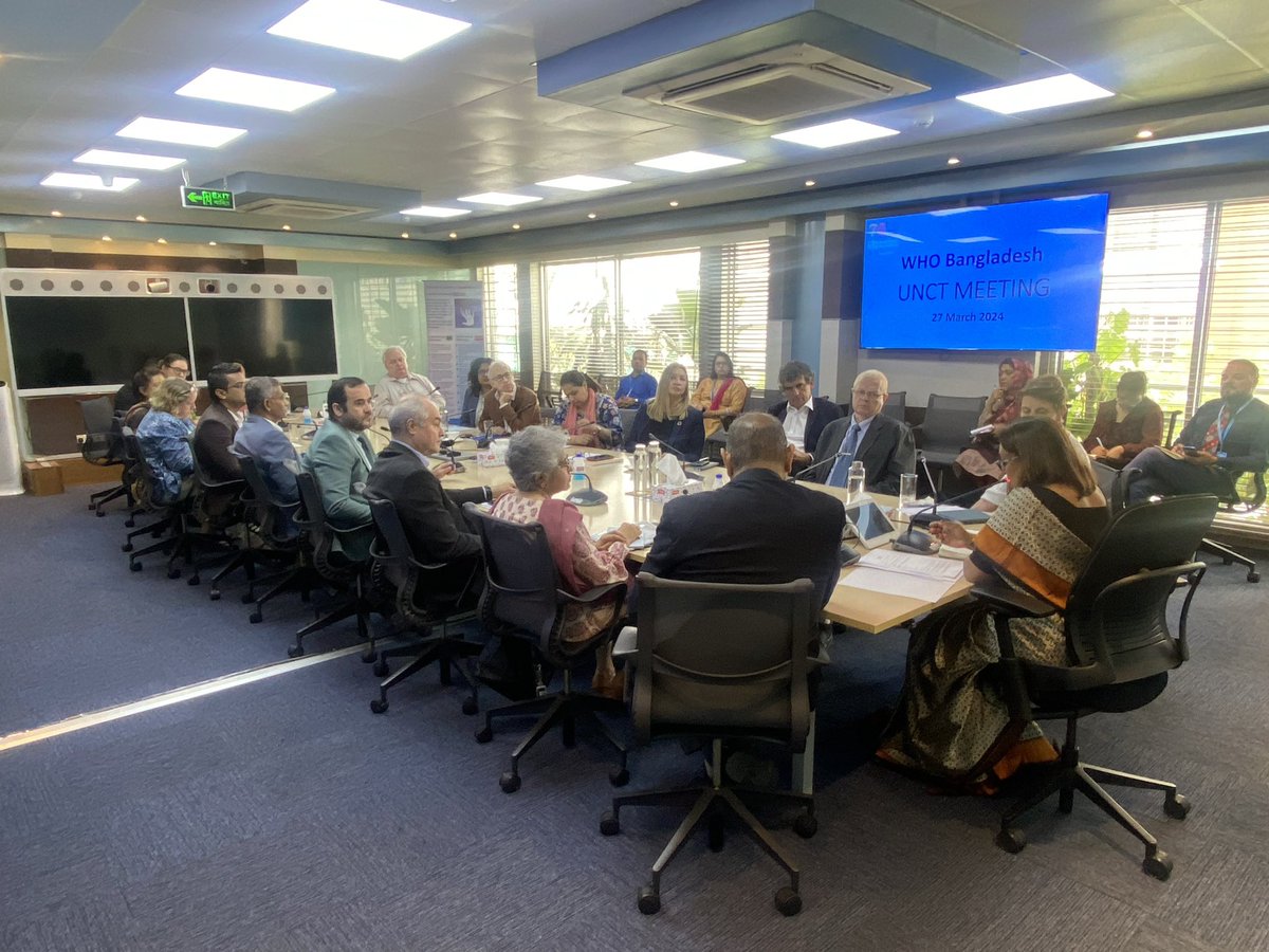 I’ve just finished an extremely informative meeting with the @UNinBangladesh Country Team. It was great hearing about the excellent work being done by the different agencies. Many areas of their work impact public health, and I look forward to coordinating and working with them…