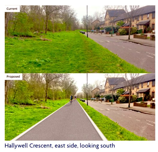 We’re making cycling & walking safer in #Beckton 🚲🚶🏽‍♀️ As part of improving safety near Asda roundabout, we’re proposing a new path & cycle lane at Hallywell Crescent linking Tollgate Road & Woolwich Manor Way. See the proposals and comment here: tinyurl.com/yc3wm7sx #Newham