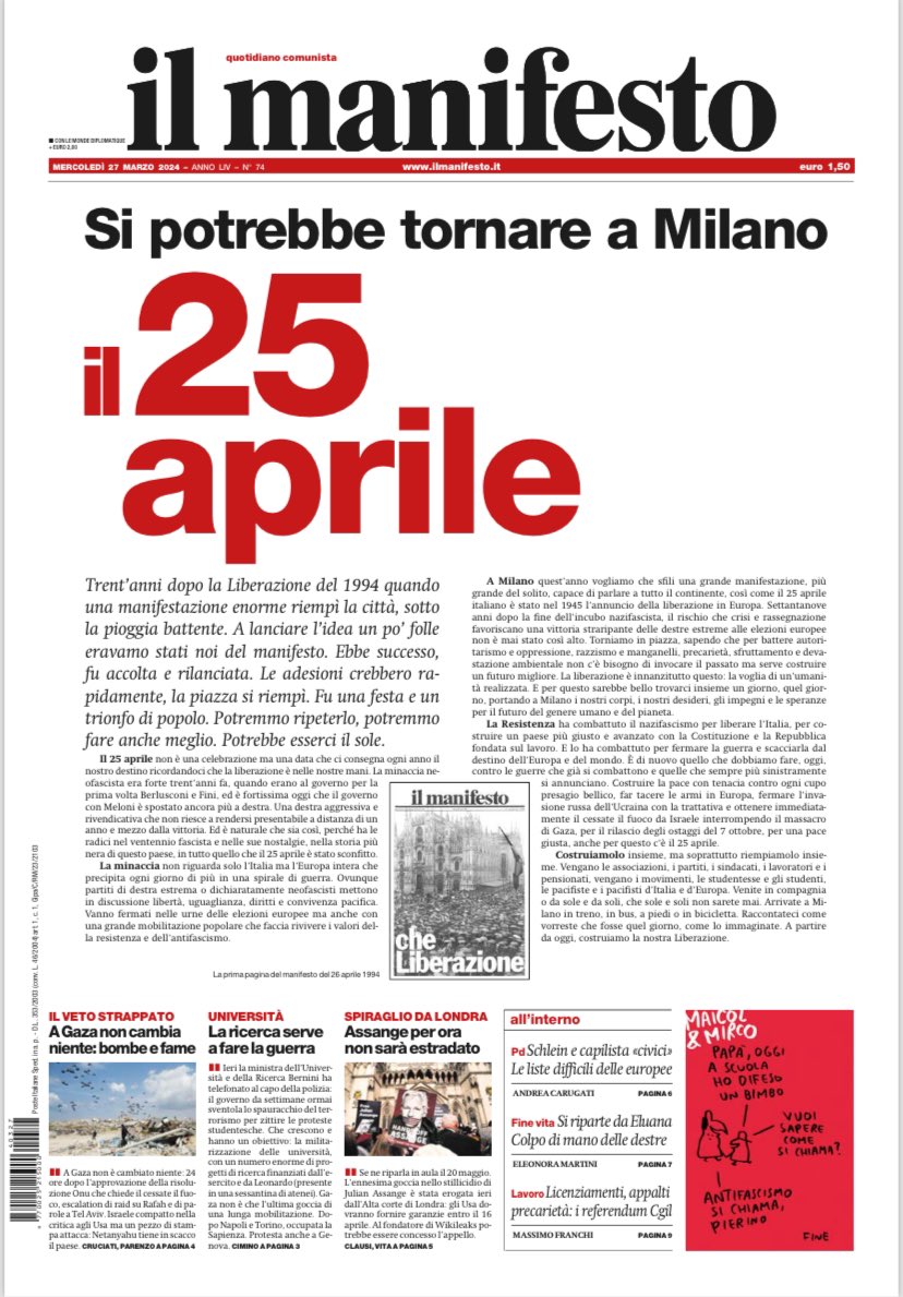 #sipotrebbe #25aprile @ilmanifesto