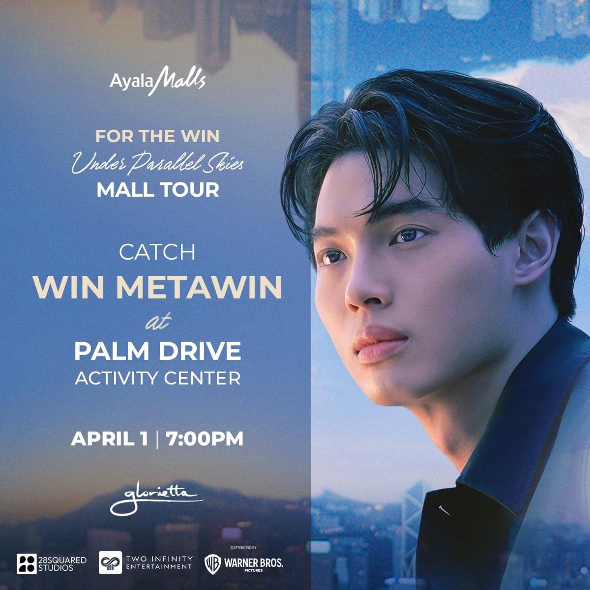 Good news, PH SNOWBALLPOWER! 😍 Win Metawin is ready to join us under the same parallel skies as he brings his 'Under Parallel Skies' Mall Tour to Ayala Malls Glorietta, on April 1, 7:00 PM, at the Palm Drive Activity Center. ❤️ Stay tuned for more updates and see you there!