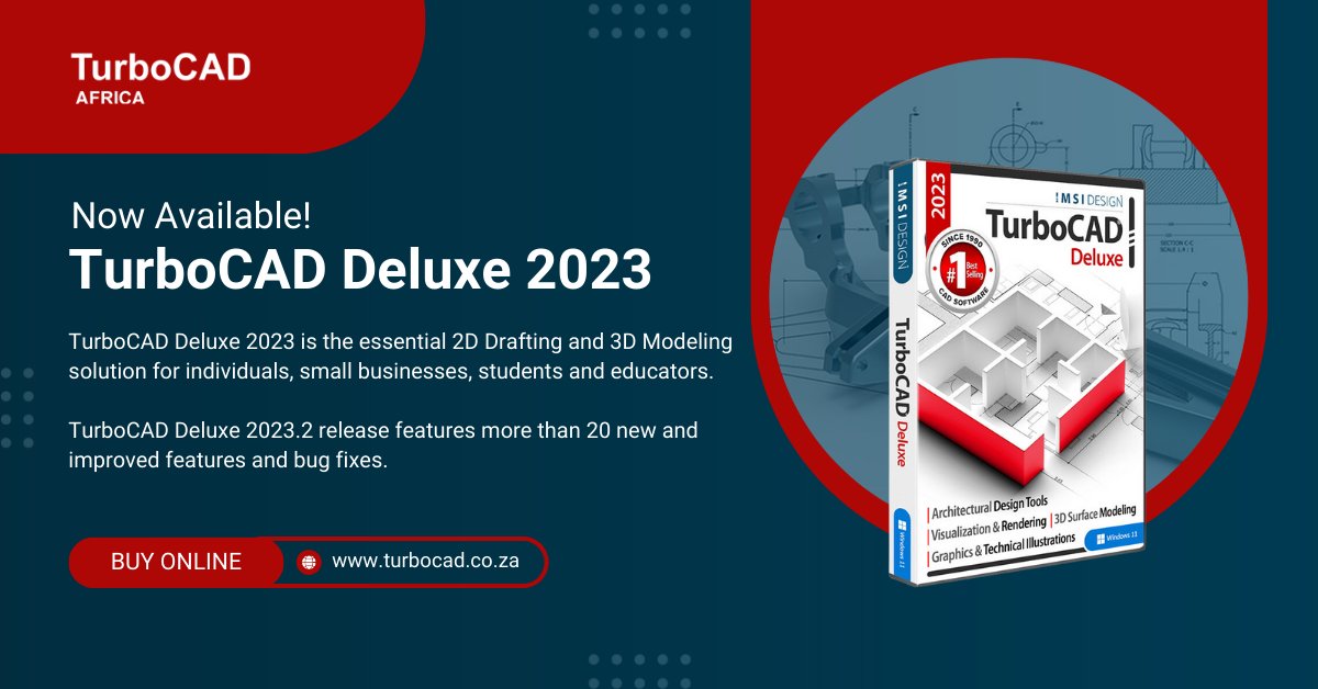 TurboCAD 2023 offers added functionality to both the 2D & 3D architectural and mechanical areas of design in the TurboCAD software. 

ℹ️ Buy Now: turbocad.co.za/product/turboc…

#TurboCAD #TurboCAD2023 #CADSoftware #2DDesign #3DModelling #ComputerAidedDrafting