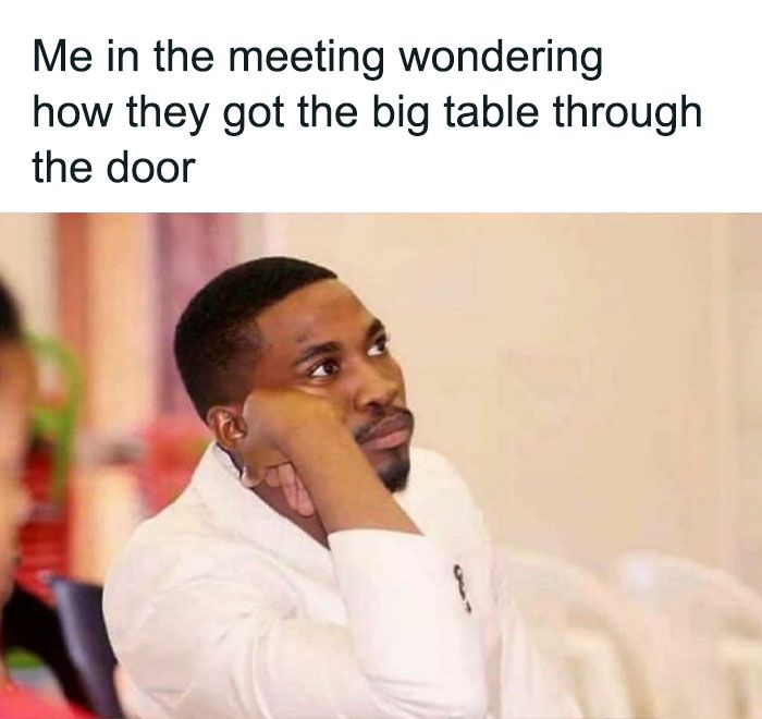 frescopvtltd's tweet image. Who gets these types of thoughts in the meeting room?😅😅 
Drop your thoughts in comments.
.
.
#lifeatfresco #Frescowebservices #corporatememes #officememes #corporatelife
