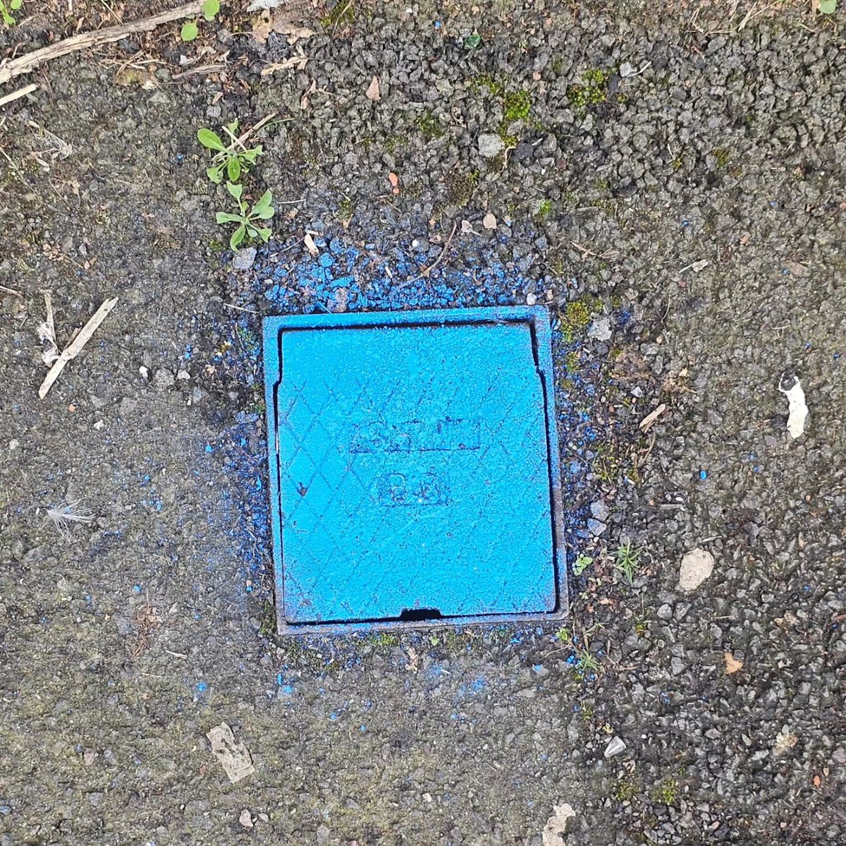 Capturing colour on my way to study. Graphic red glasses offering a lens on the morning sky. #YvesKleinBlue smudge rocketing across brickwork Mundane cover made extraordinary by 'blue' Some days, the details shout #noticing #PhDJourney #walking #thinking #Midlands4Cities