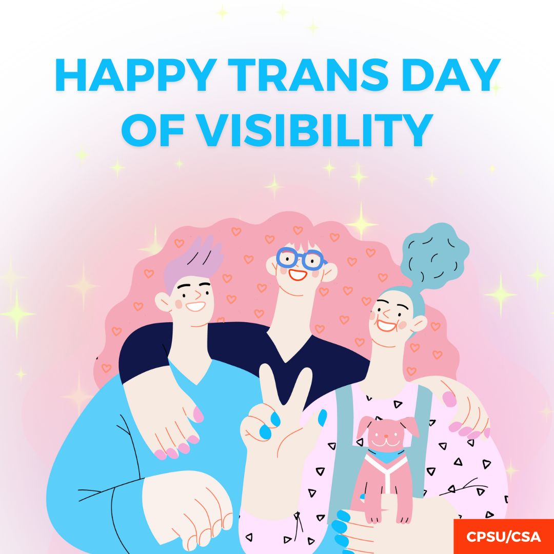 It's Transgender Day of Visibility, a day that celebrates trans and gender-diverse people and recognises their fight for respect worldwide! ✊🌏 As part of our YUA24 raft of claims, we are seeking 30 days paid Gender Affirmation Leave. Learn more: cpsucsa.org/youragreement #tdov24