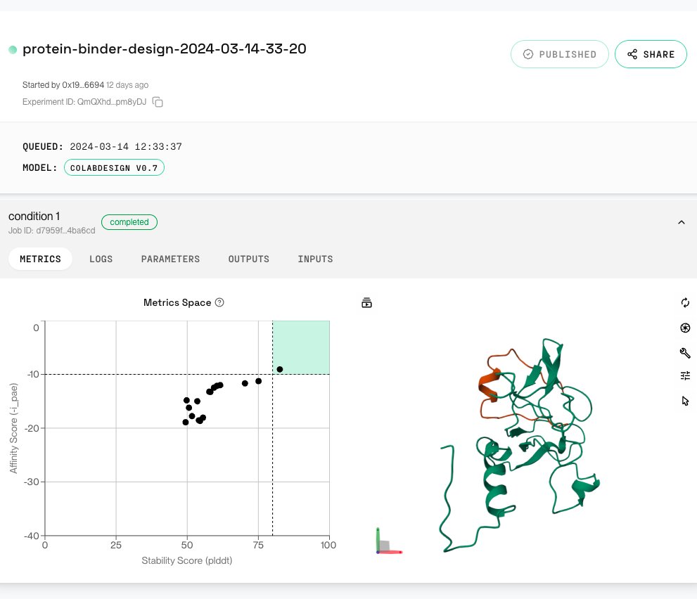 Tools for engineering biological components should feel more like CAD software and less like pure code editors. 

Over the last weeks we have been working to make running excellent tools like colabdesign more accessible through an open core platform. This matters for:

-