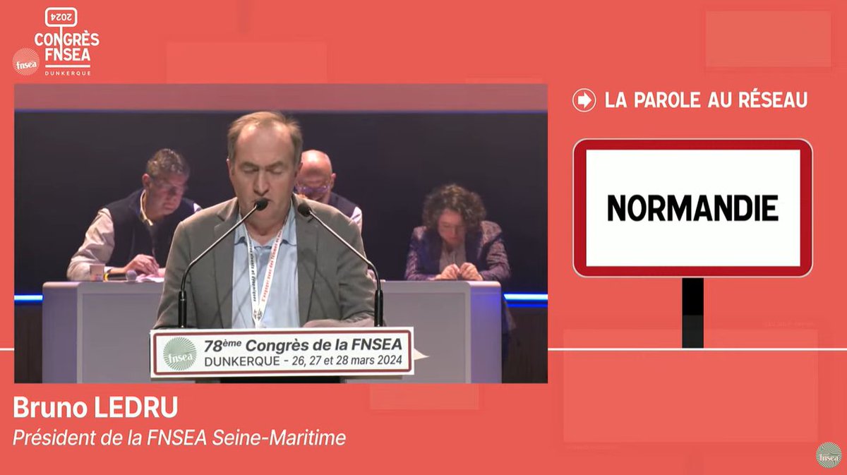 #CongrèsFNSEA | J2 Bruno Ledru <a href="/FrseaNormandie/">FRSEA Normandie</a> "Dans notre région de bocage, nous connaissons la valeur de la haie. Nous pensons que le salut de la haie passera par un cadre juridique allégé, d’abord pour les entretenir, ensuite pour en planter de nouvelles. Nous espérons donc