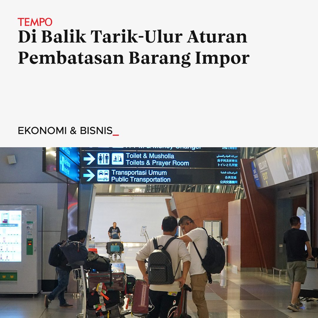 temponewsroom's tweet photo. Setelah diprotes, Kementerian Perdagangan meninjau ulang aturan pembatasan barang impor.

#Tempodotco #tempo #aturan #batasan #barang #impor #Kemendag https://t.co/H7DRCCdgbV
