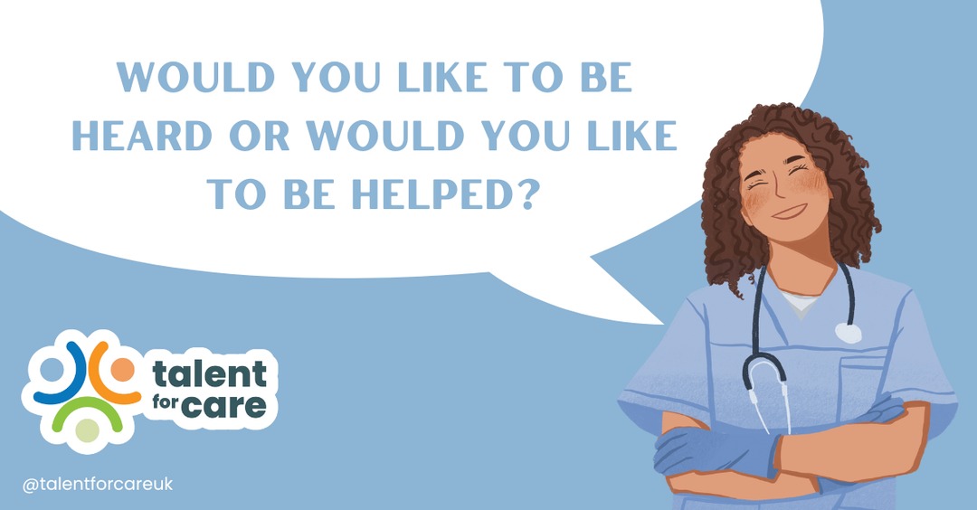 It is not often that #listening should lead to giving advice. Most of the time, simply being listened to, believed, given space to pause, reflect, catch your breath, is enough for a person to move forward with a lighter load. #NHSStaffSurvey