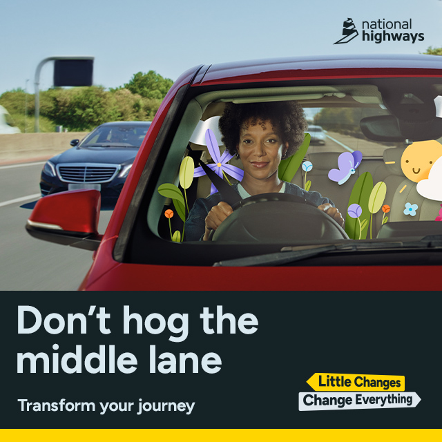 Drivers who hog the middle lane can cause unnecessary disruption. When you use the middle-lane for overtaking, make sure you return to the left-hand lane when it's safe to do so. For further guidance, visit: ▶️ nationalhighways.co.uk/little-changes… #LittleChanges, change everything