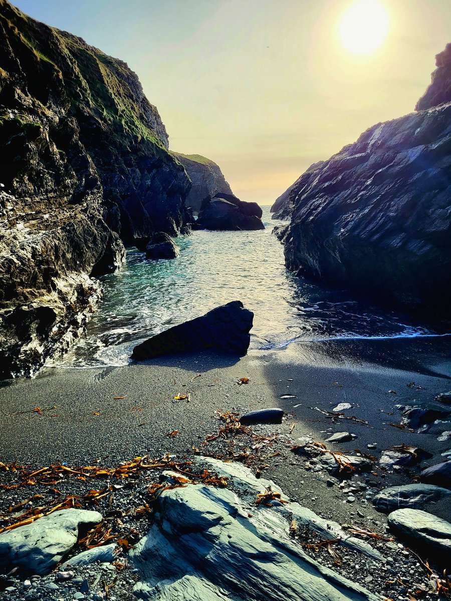 Narrow gullies and wee beaches, County Kerry, Ireland.