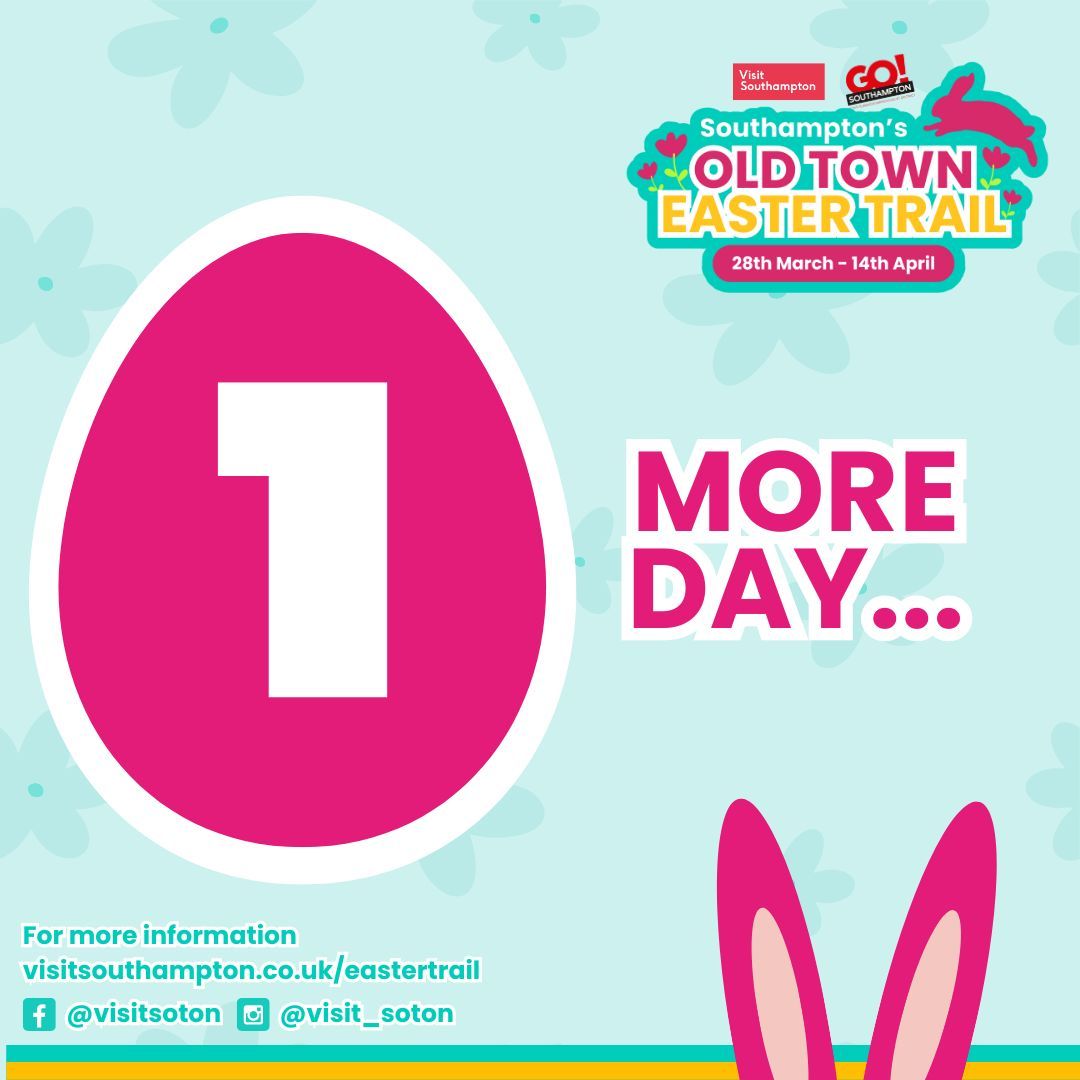 Just one more day until our Old Town Easter trail begins! 🐰🐤 Find out more here: buff.ly/3K2YUkm 

#OurSouthampton #VisitSouthampton #SouthamptonEasterTrail #EasterFun