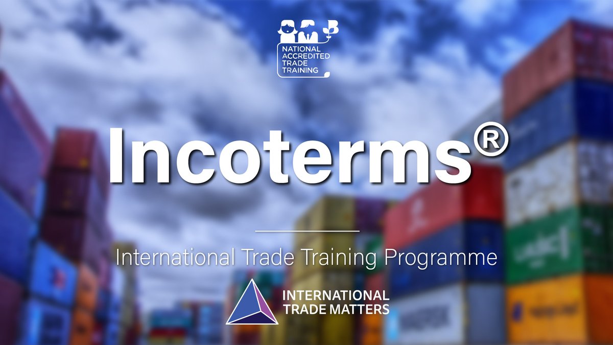 Incoterms® - you can't make a shipment to or from any Country in the world without them... so make sure you understand these essential terms by joining Frances Fawcett next Wednesday morning: zurl.co/mBtG