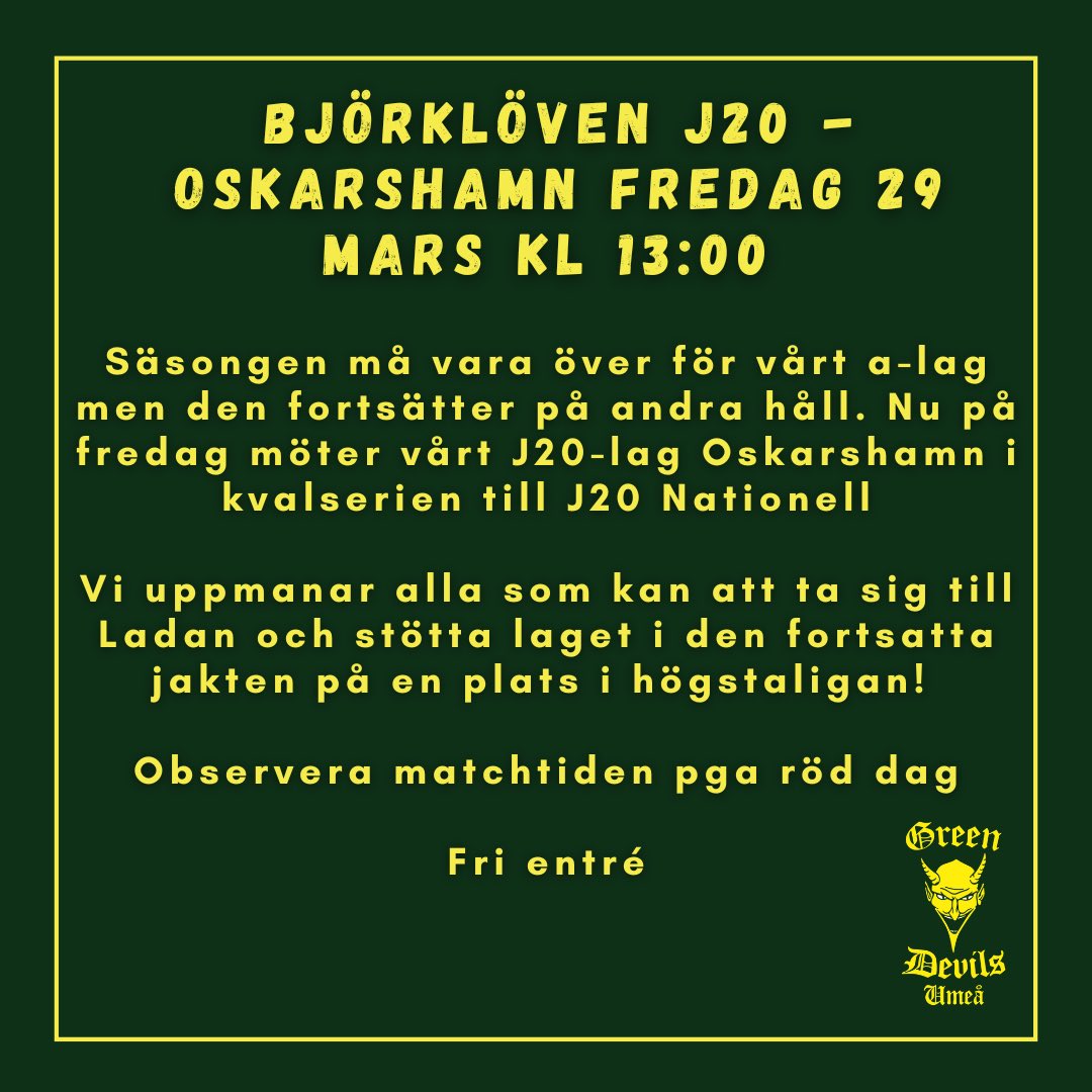 GreenDevils1982's tweet photo. Uppmaning! #björklöven https://t.co/ByrWYPsmR9