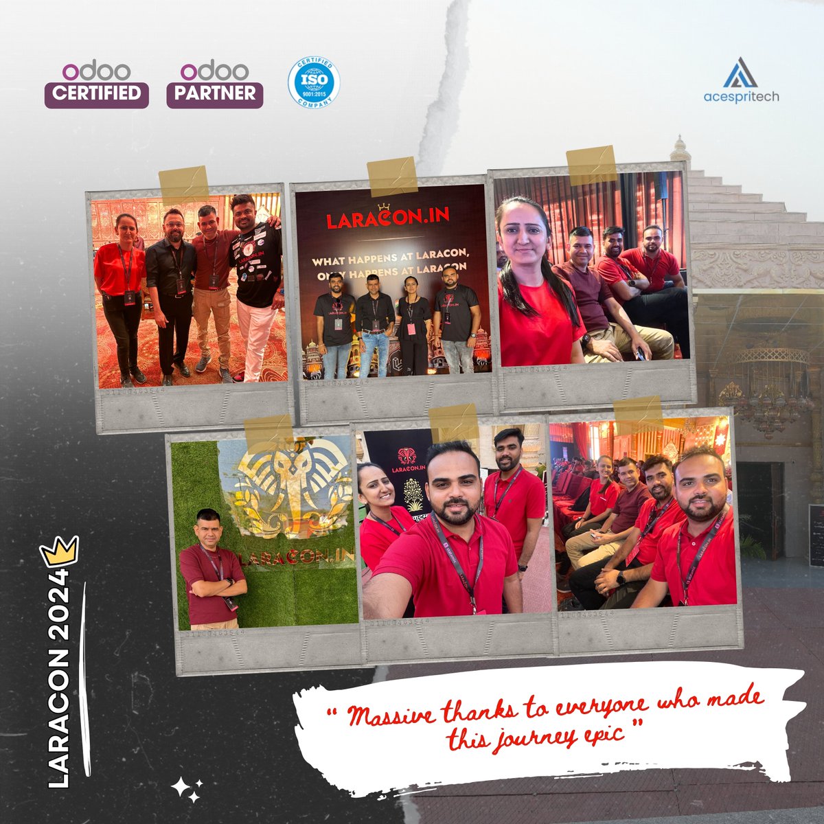 Here's to the memories made and the bonds formed!

Check out the highlights in these snapshots!

#laracon #teambonding #techInnovation #udaipur #udaipurdiaries #mewarbanquet #laracon2024