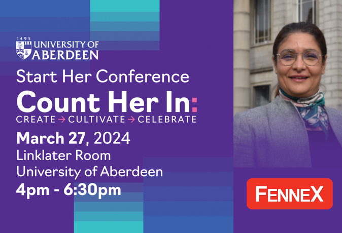 Join Nassima our Director of Strategy, on a panel including a remarkable line-up of #women #entrepreneurs and investors as they share their experiences and insights at the Start Her Conference hosted by <a href="/aberdeenuni/">University of Aberdeen</a>  today!

#Entrepreneurship #aberdeen #celebratingwomen  #fennex