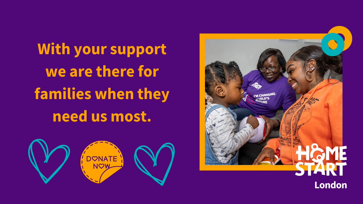 Home-Start is ready to support #London #families through their toughest times. #Donate today to support Home-Start’s life-changing work across London 💜💜💜👉 home-startlondon.org/support-us/don…