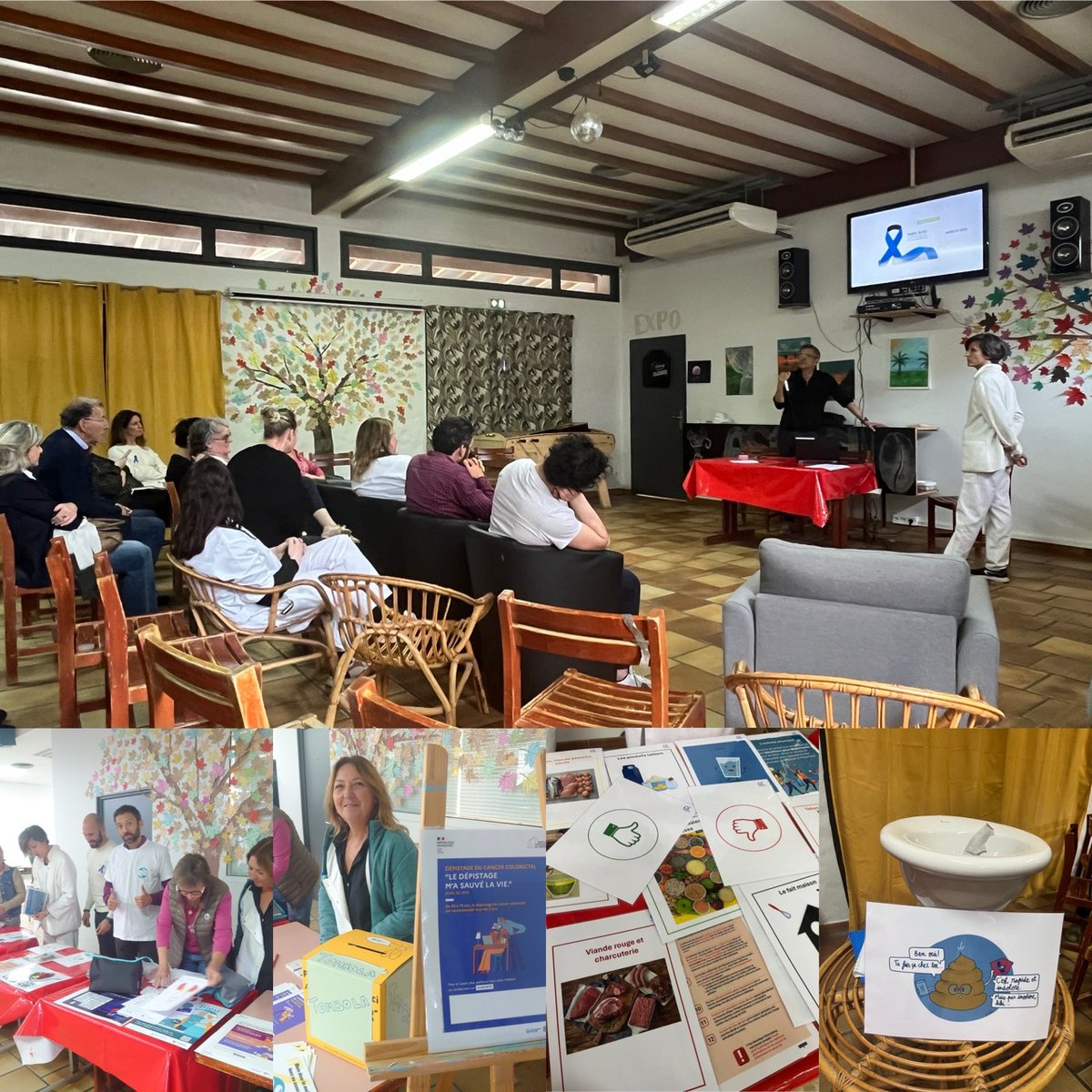 #marsbleu journée de #prévention du #cancercolorectal au @CHCastelluccio . Merci au docteur @jfberdah, JeansisMendez, @ArcuSole20 et toute l'équipe du CATTP intra .