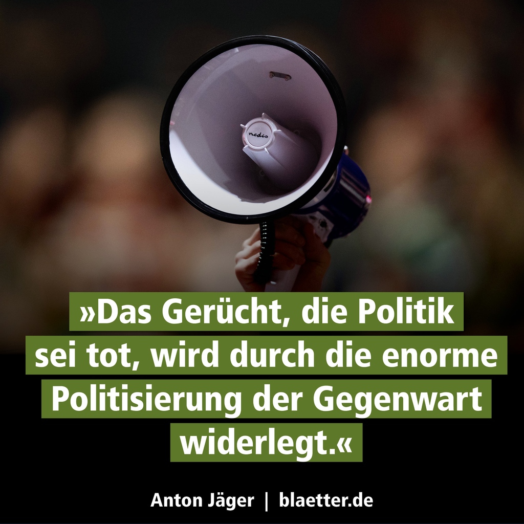 Occupy, Black Lives Matter, Letzte Generation – Ein politischer Protest jagt den nächsten. Die meisten von ihnen sind jedoch volatil und oft folgenlos. Wir leben im Zeitalter der »Hyperpolitik«. Was es damit auf sich hat, erläutert Anton Jäger:⁠ blaetter.de/ausgabe/2024/m…