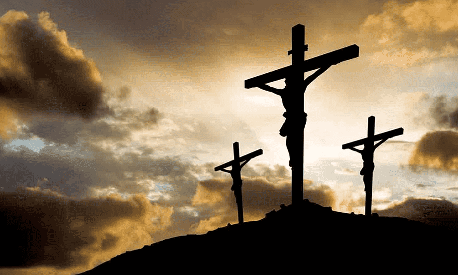 Our Lord is crucified and dies on the Cross for our sins...